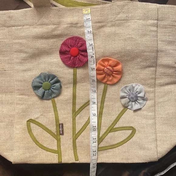 DOITUNG Tote Bag - Floral Canvas Tote Bag - Multicolor Gorgeous Design 🎀 Flowers - Picture 6 of 6